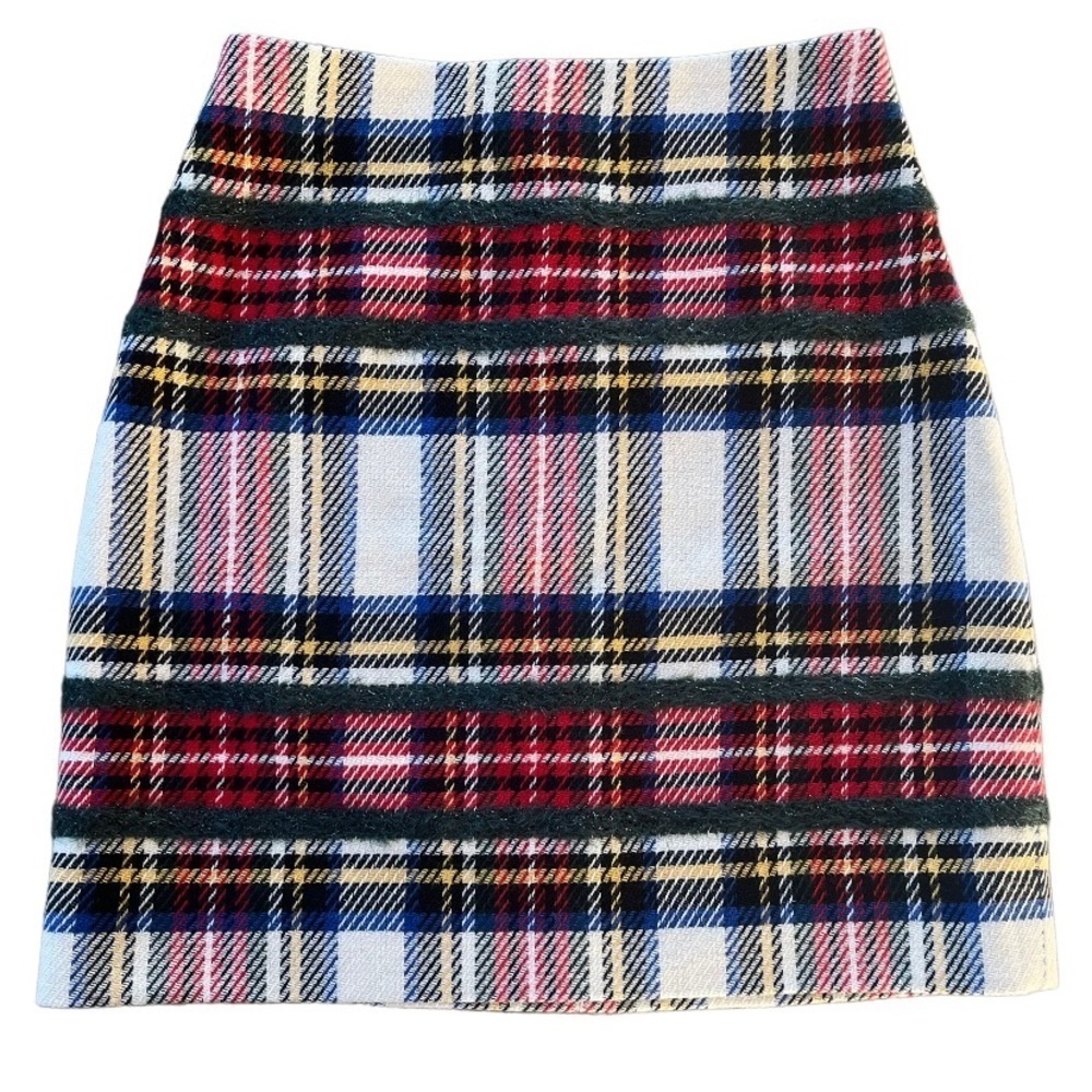 J. Crew Plaid Mini Skirt in Red, Navy, Cream, Yellow